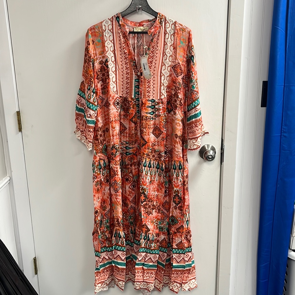 Love Forever Women’s Sandy Orange Dress (3243)